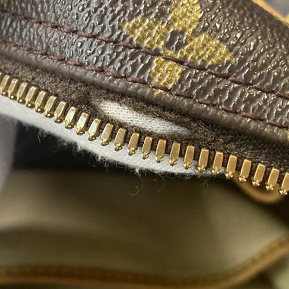 LOUIS VUITTON LV Logo Deauville Hand Bag Monogram Leather Brown - Picture 3 of 14